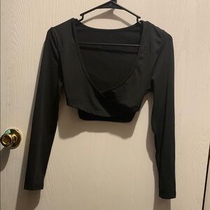 Elegant Black Long Sleeve Women's Top